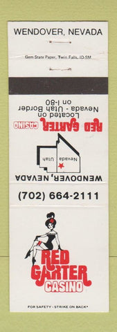 Matchbook Cover - Red Garter Casino Wendover NV girlie