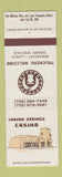 Matchbook Cover - Indian Springs Casino NV