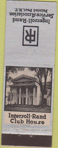 Matchbook Cover - Ingersoll Rand Club House Painted Post NY