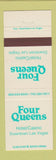 Matchbook Cover - Four Queens Hotel Casino Las Vegas NV
