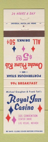 Matchbook Cover - Royal Inn Casino Las Vegas NV