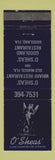 Matchbook Cover - O'Sheas' Restaurant Old Marco FL Goodland WEAR