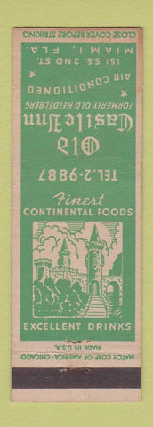 Matchbook Cover - Old Castle Inn Miami FL