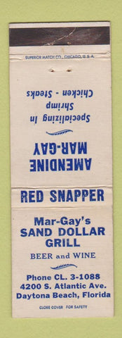 Matchbook Cover - Mar Gay's Sand Dollar Grill Daytona Beach FL WEAR