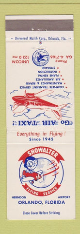 Matchbook Cover - Showalter Flying Service Orlando FL