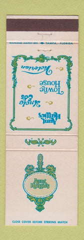 Matchbook Cover - Aunt Hattie's Uncle Ed's Towne House St Petersburg Tampa FL