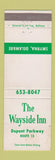 Matchbook Cover - Wayside Inn Smyrna DE