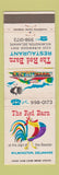 Matchbook Cover - The Red Barn Restaurant Wilmington DE Rooster #2