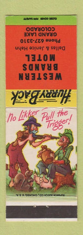 Matchbook Cover - Western Brands Motel Grand Lake Colorado hillbilly