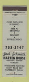 Matchbook Cover - Jack Schmitt's Harten House Waterbury CT GREY