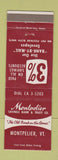 Matchbook Cover - Montpelier Savings Bank and Trust Montpelier VT