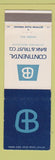 Matchbook Cover - Continental Bank and Trust Milwaukee WI WEAR