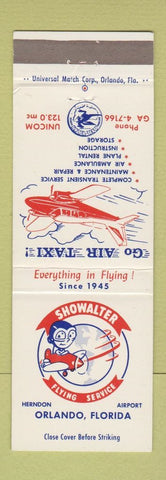 Matchbook Cover - Showalter Flying Service Orlando FL