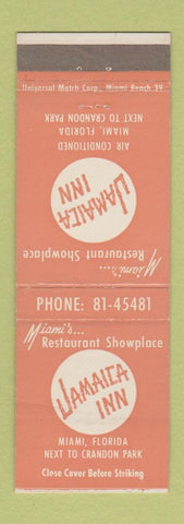 Matchbook Cover - Jamaica Inn Miami FL