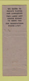 Matchbook Cover - Tick Tock Inn Miami FL WORN