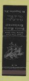 Matchbook Cover - Santa Maria Restaurant St Augustine FL BLACK