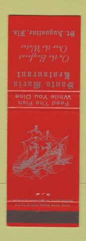 Matchbook Cover - Santa Maria Restaurant St Augustine FL RED