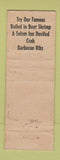 Matchbook Cover - Salem Inn Miami FL WORN #1