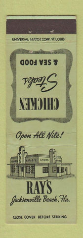Matchbook Cover - Ray's Restaurant Jacksonville Beach FL