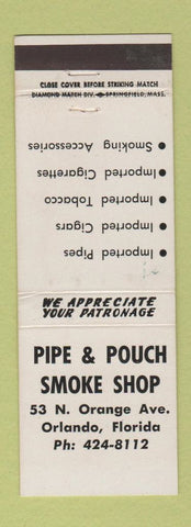 Matchbook Cover - Pipe and Pouch Smoke Shop Orlando FL