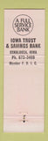 Matchbook Cover - Iowa Trust and Savings Bank Oskaloosa IA