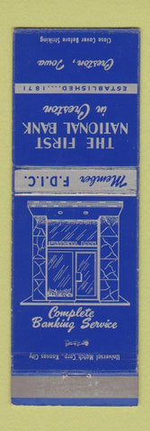 Matchbook Cover - First National Bank Creston IA