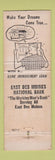 Matchbook Cover - East Des Moines National Bank IA WEAR