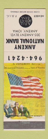 Matchbook Cover - Ankeny National Bank IA