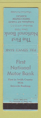 Matchbook Cover - First National Bank Smith Center KS WEAR