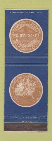 Matchbook Cover - Illinois Central Railroad BLUE WEAR