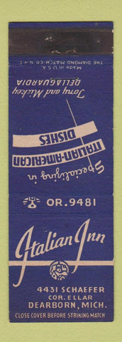 Matchbook Cover - Italian Inn Dearborn MI