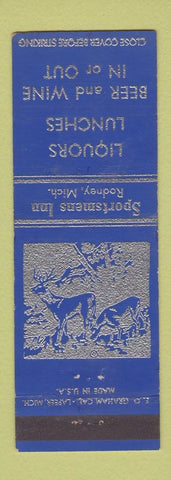 Matchbook Cover - Sportsmens Inn Rodney MI