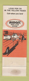 Matchbook Cover - Budget Car Rentals Orlando FL WEAR