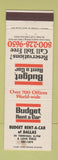 Matchbook Cover - Budget Rental Cars Dallas TX Love Field WEAR