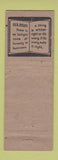 Matchbook Cover - First National Bank Odessa TX low phone # WEAR