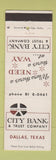 Matchbook Cover - City Bank and Trust Ddallas TX WEAR