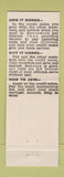 Matchbook Cover - Vermont State Employees Credit Union Montpelier VT WEAR ORANGE