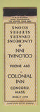 Matchbook Cover - Colonial Inn Concord MA WEAR
