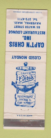 Matchbook Cover - Capt'n Chris Restaurant Haverhill MA WEAR
