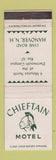 Matchbook Cover - Chieftain Motel Hanover NH DD Bean Indian