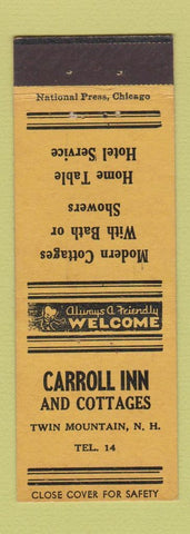 Matchbook Cover - Carroll Inn Twin Mountain NH low phone #