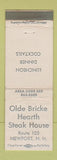 Matchbook Cover - Olde Bricke Hearth Steak House Newport NH WEAR
