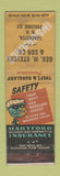 Matchbook Cover - Geo Stevens Insurance Lancaster NH low phone # WEAR