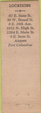 Matchbook Cover - Frecker's Restaurants Columbus OH girlie