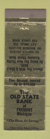 Matchbook Cover - Old State Bank Fremont MI