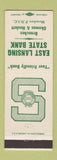 Matchbook Cover - East Lansing State Bank MI Okemos Haslett
