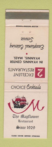 Matchbook Cover - The Mayflower Restaurant Hyannis MA