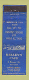 Matchbook Cover - Kelley's Cafe Boston MA WORN