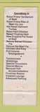 Matchbook Cover - DiBurro's Restaurant Ward Hill MA WEAR RED