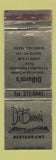 Matchbook Cover - DiBurro's Restaurant Ward Hill MA WEAR GOLD